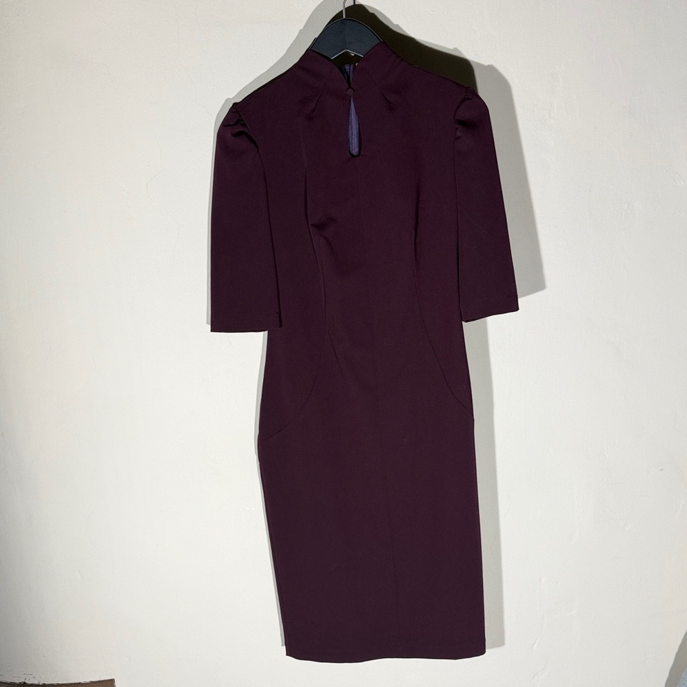Elegant Purple Women's High Neck Modern Cheongsam Dress